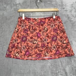Lands End Skirt Womens 6 Pink Floral Swim Skort Built In Bikini Bottom Summer